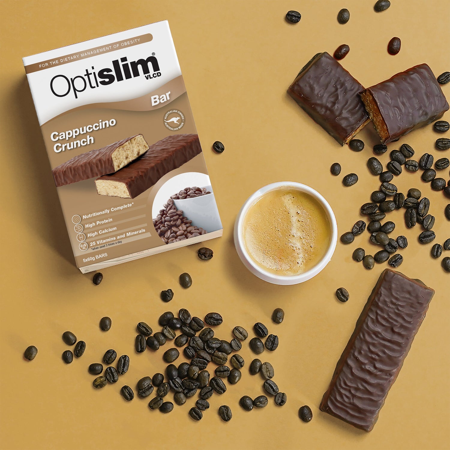 VLCD Bars Cappuccino Crunch - Optislim