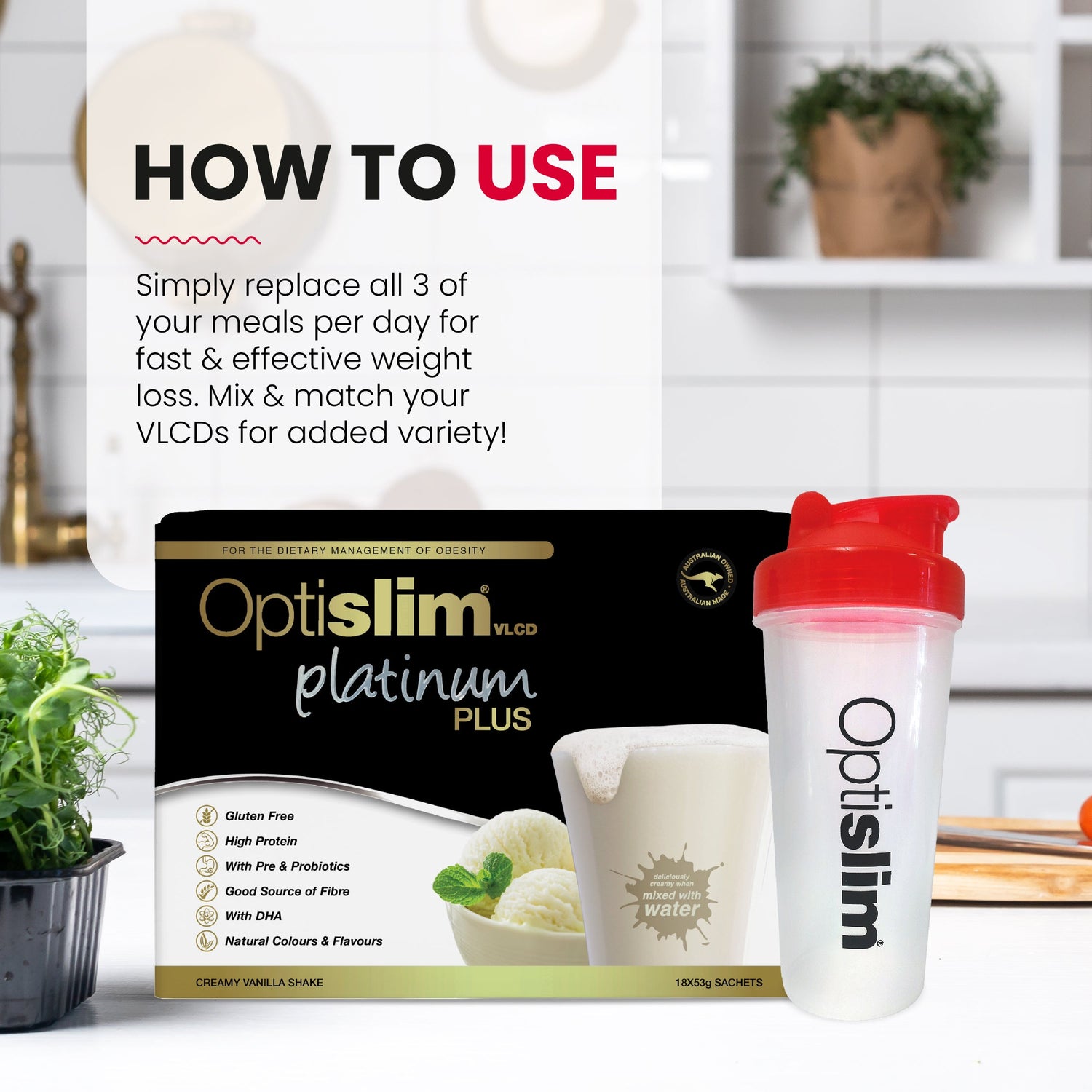 VLCD PLATINUM PLUS Shake Chocolate - Optislim