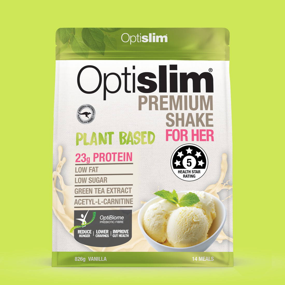 Optislim For Her Plant Based Vanilla Shake - 14 Meals