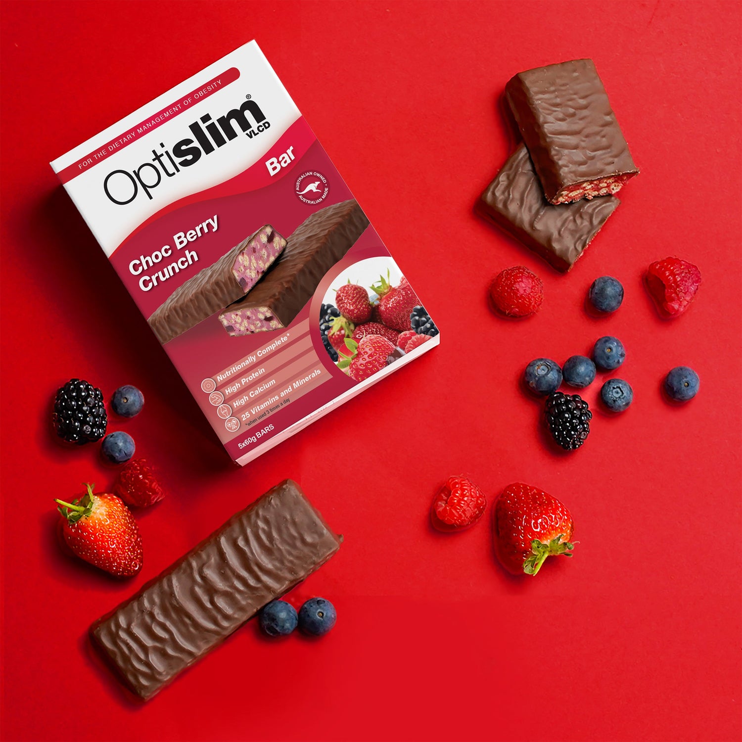 VLCD Bars Choc Berry Crunch - Optislim