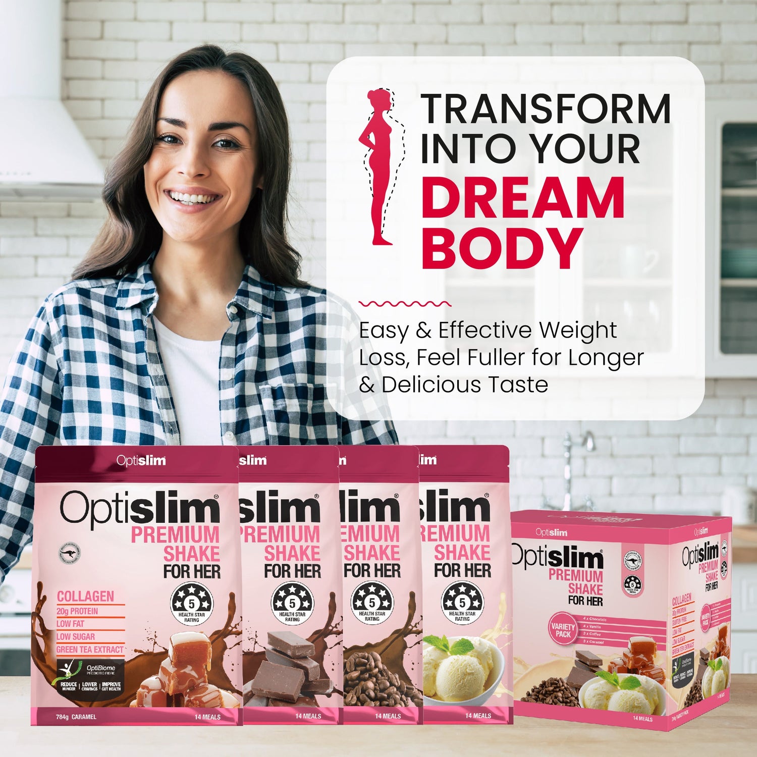 Optislim For Her - Vanilla Shake - Optislim